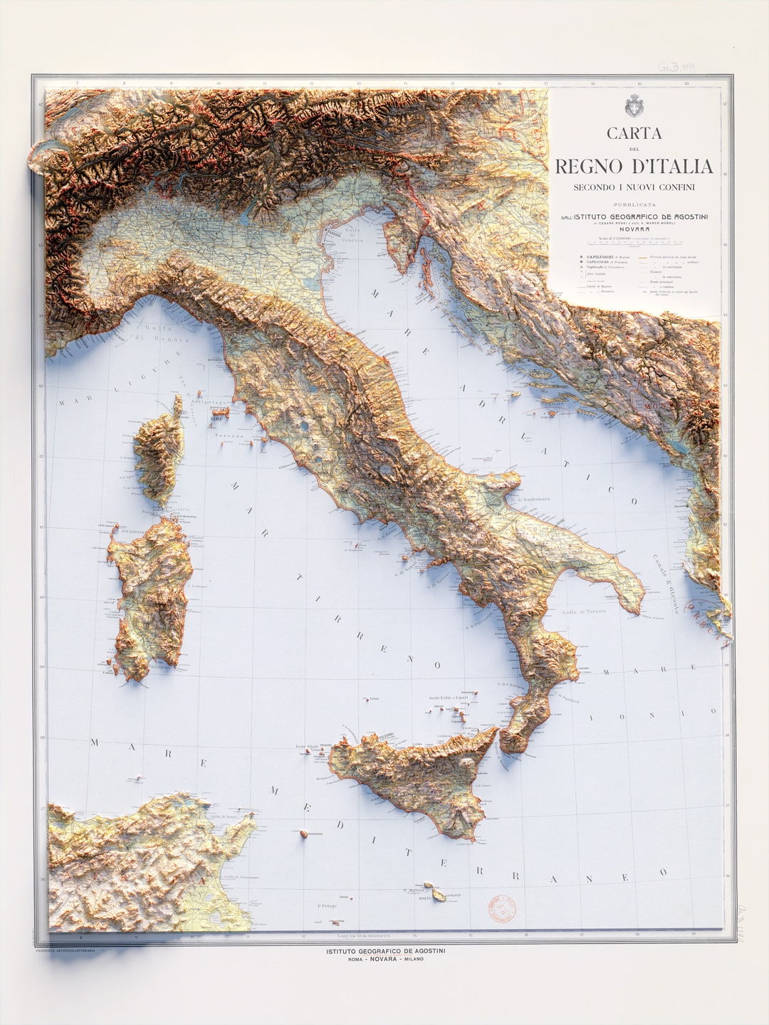 Italy  Topographic map - 1922  VizArt