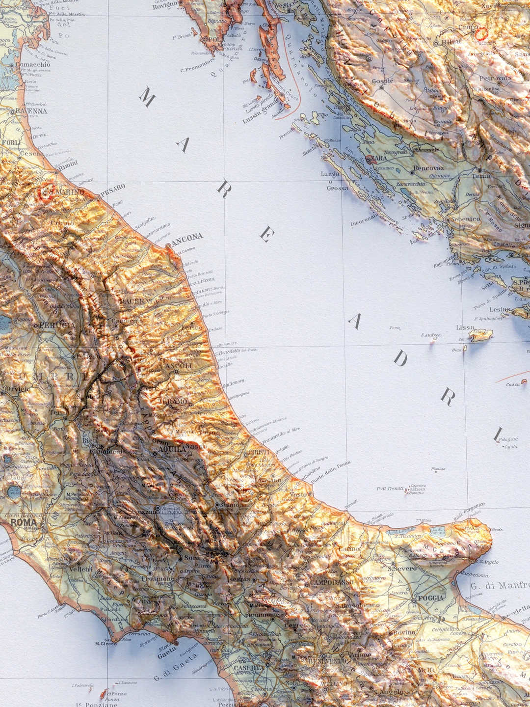 Italy Topographic Map VizArt