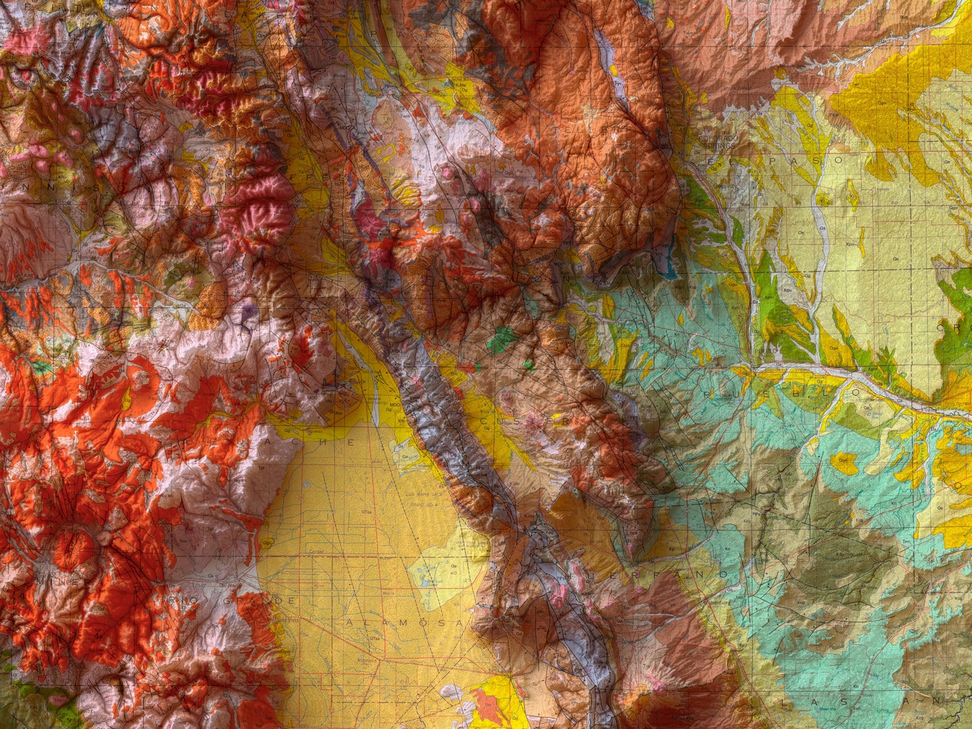 Colorado (USA) | Geological map - 1979 | VizArt